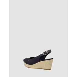 SANDALIA TOMMY HILFIGER ICONIC ELBA SLING BACK WEDGE MARINO