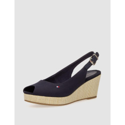 SANDALIA TOMMY HILFIGER ICONIC ELBA SLING BACK WEDGE MARINO