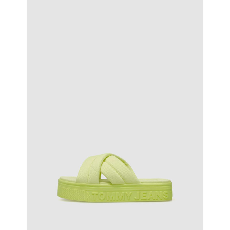 SANDALIA TOMMY HILFIGER TOMMY JEANS FLTFRM SANDAL AMARILLO