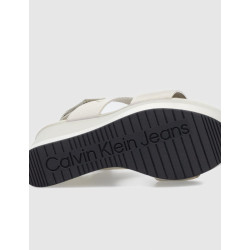 SANDALIA CALVIN KLEIN WEDGE SANDAL WEBBING IN BR BEIG