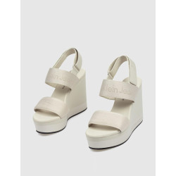 SANDALIA CALVIN KLEIN WEDGE SANDAL WEBBING IN BR BEIG