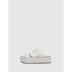 SANDALIA CALVIN KLEIN FLATFORM SANDAL WEBBING IN MR BEIG