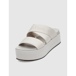 SANDALIA CALVIN KLEIN FLATFORM SANDAL WEBBING IN MR BEIG