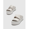 SANDALIA CALVIN KLEIN FLATFORM SANDAL WEBBING IN MR BEIG