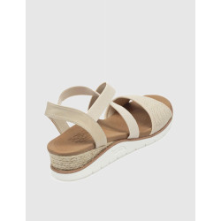 SANDALIA SKECHERS BOBS ARCH FIT BEACH KISS - BOHO BEYOND BEIG