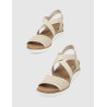 SANDALIA SKECHERS BOBS ARCH FIT BEACH KISS - BOHO BEYOND BEIG