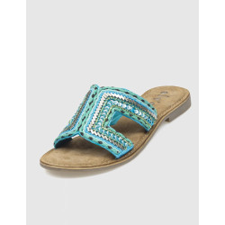 SANDALIA OBVIO SHOES HANAKO TURQUESA