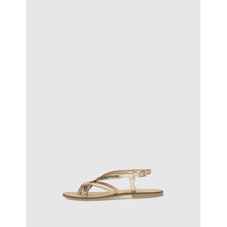 SANDALIA DE DEDO LESTROPEZIES CHOU ORO