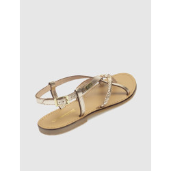 SANDALIA DE DEDO LESTROPEZIES CHOU ORO