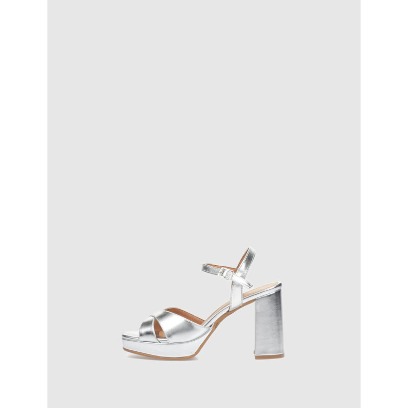 SANDALIA OBVIO SHOES KAIE PLATA