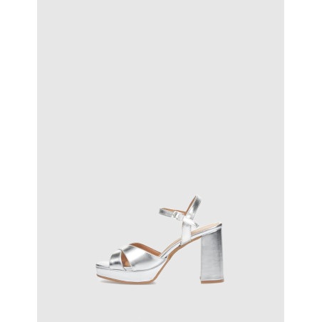 SANDALIA OBVIO SHOES KAIE PLATA