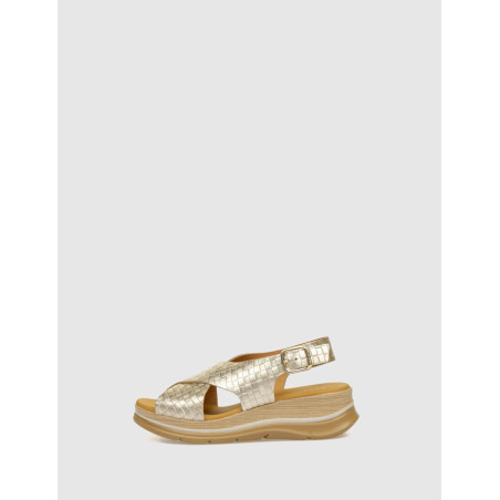 SANDALIA PAULA URBAN 24-651 PLATINO