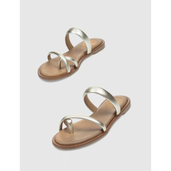 SANDALIA DE DEDO PORRONET 3012 PLATINO