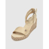 SANDALIA TOMMY HILFIGER COLORFUL WEDGE SATIN SANDAL BEIG
