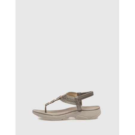 SANDALIA KAMOME TRENDS SUECIA PLATA