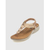 SANDALIA DE DEDO KAMOME TRENDS SUECIA PLATINO