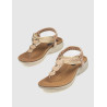 SANDALIA DE DEDO KAMOME TRENDS SUECIA PLATINO