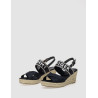 SANDALIA TOMMY HILFIGER SEASONAL WEBBING MID WEDGE MARINO