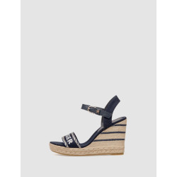 SANDALIA TOMMY HILFIGER SEASONAL WEBBING  WEDGE MARINO
