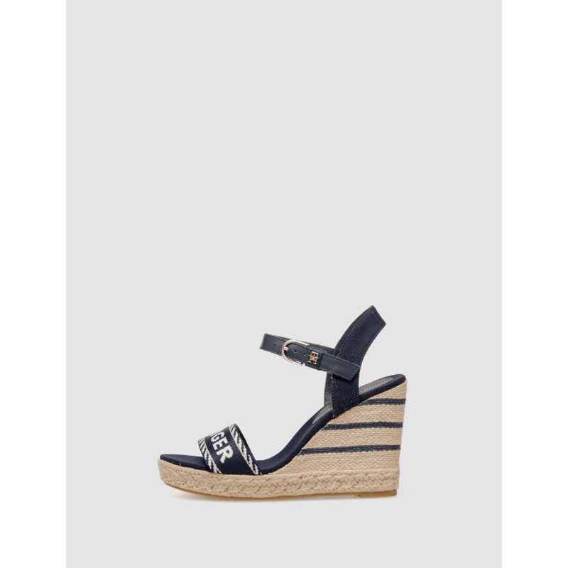 SANDALIA TOMMY HILFIGER SEASONAL WEBBING  WEDGE MARINO