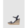 SANDALIA TOMMY HILFIGER SEASONAL WEBBING  WEDGE MARINO