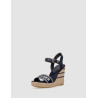 SANDALIA TOMMY HILFIGER SEASONAL WEBBING  WEDGE MARINO