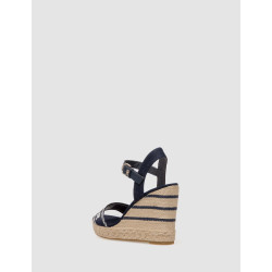 SANDALIA TOMMY HILFIGER SEASONAL WEBBING  WEDGE MARINO