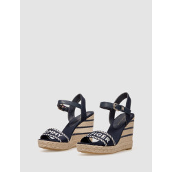 SANDALIA TOMMY HILFIGER SEASONAL WEBBING  WEDGE MARINO