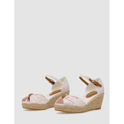 SANDALIA TOMMY HILFIGER  HIGH WEDGE SEERSUCKER ROSA