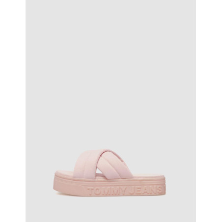 SANDALIA TOMMY HILFIGER TOMMY JEANS FLTFRM SANDAL ROSA