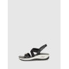 SANDALIA SKECHERS ARCH FIT-SUNSHINE- LUXE LADY NEGRO