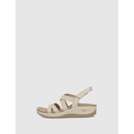 SANDALIA SKECHERS ARCH FIT-SUNSHINE- LUXE LADY BEIG