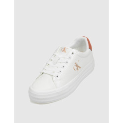 ZAPATILLA CALVIN KLEIN BOLD VULC FLATF LOW LTH ML BLANCO