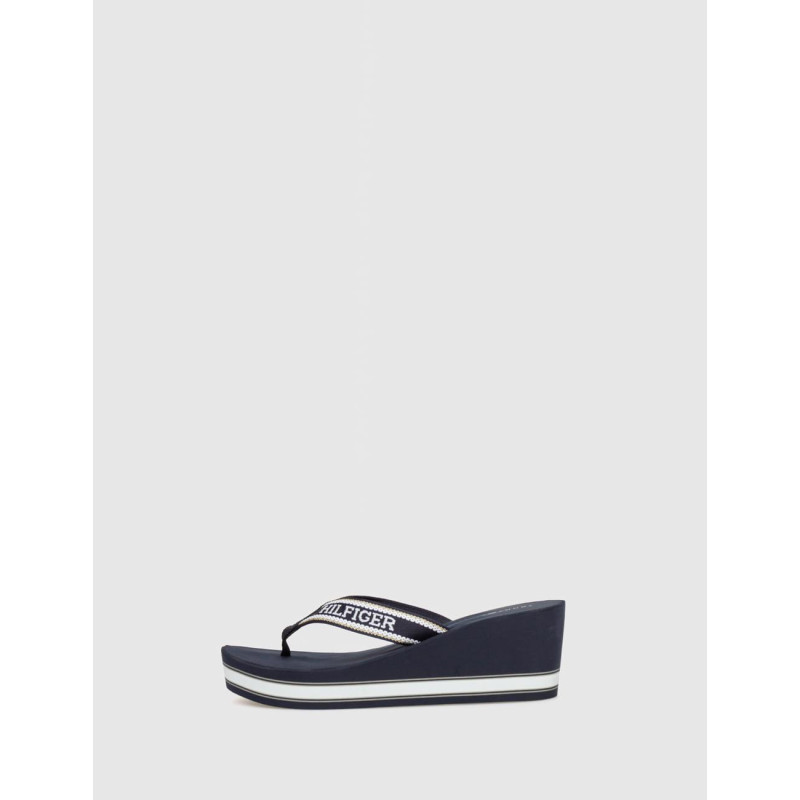 SANDALIA DE DEDO TOMMY HILFIGER WEDGE BEACH SANDAL MARINO