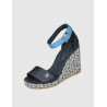 SANDALIA TOMMY HILFIGER COLORFUL HIGH WEDGESATIN SANDAL MARINO