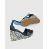 SANDALIA TOMMY HILFIGER COLORFUL HIGH WEDGESATIN SANDAL MARINO