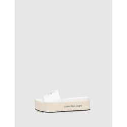 SANDALIA CALVIN KLEIN FLATFORM SANDAL MET BLANCO