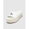 SANDALIA CALVIN KLEIN FLATFORM SANDAL MET BLANCO