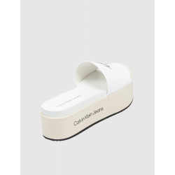 SANDALIA CALVIN KLEIN FLATFORM SANDAL MET BLANCO