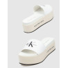 SANDALIA CALVIN KLEIN FLATFORM SANDAL MET BLANCO
