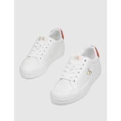 ZAPATILLA CALVIN KLEIN BOLD VULC FLATF LOW LTH ML BLANCO