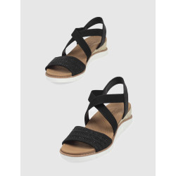 SANDALIA SKECHERS BOBS ARCH FIT BEACH KISS - BOHO BEYOND NEGRO