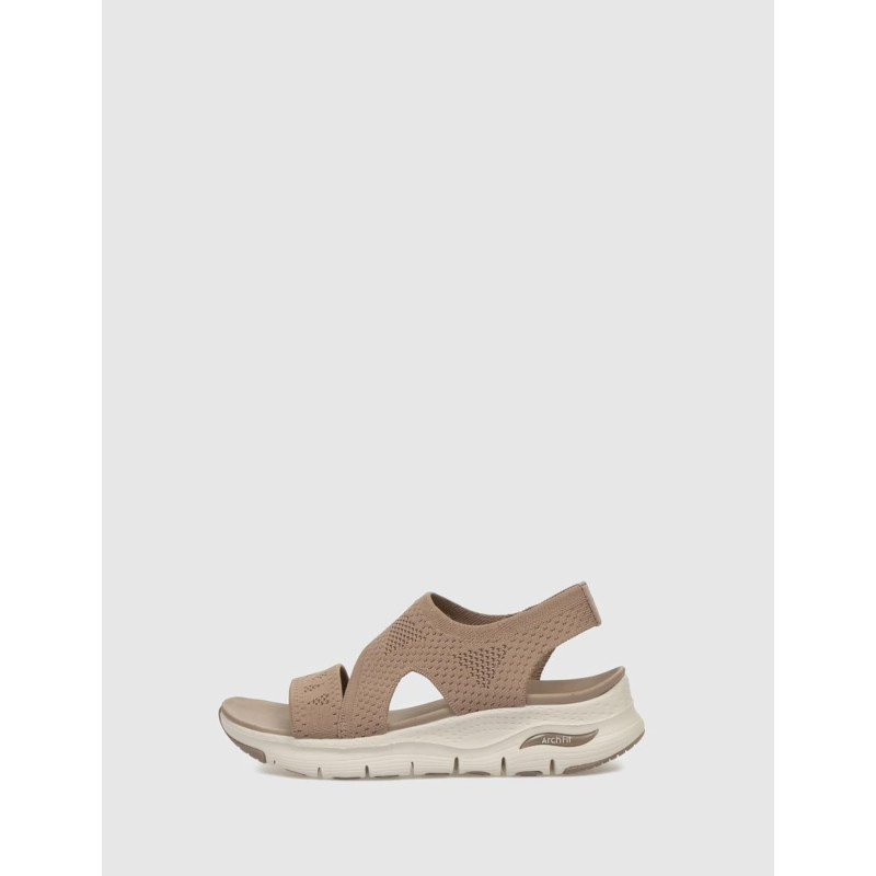 SANDALIA SKECHERS ARCH FIT TAUPE