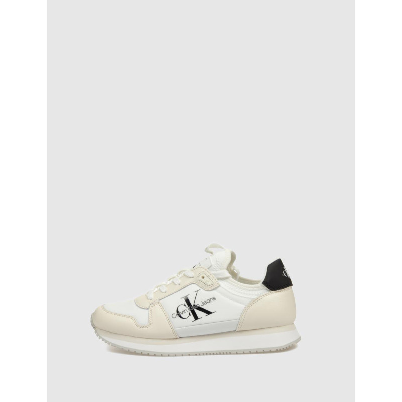 ZAPATILLA CALVIN KLEIN RUNNER SOCK LACEUP MLLTH BLANCO