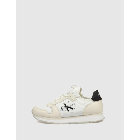 ZAPATILLA CALVIN KLEIN RUNNER SOCK LACEUP MLLTH BLANCO