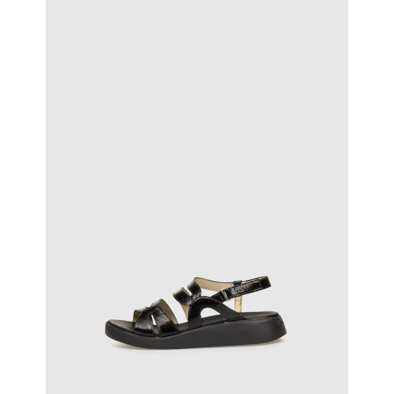 SANDALIA WONDERS C-6534 NEGRO