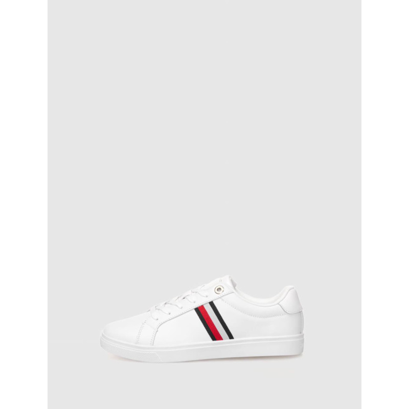 ZAPATILLA TOMMY HILFIGER ESSENTIAL STRIPES COURT SNEAKER BLANCO