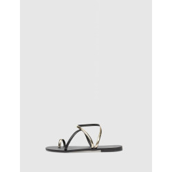 SANDALIA DE DEDO NICOLAS LAINAS 963-T NEGRO