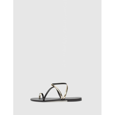 SANDALIA DE DEDO NICOLAS LAINAS 963-T NEGRO