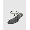 SANDALIA DE DEDO NICOLAS LAINAS 963-T NEGRO
